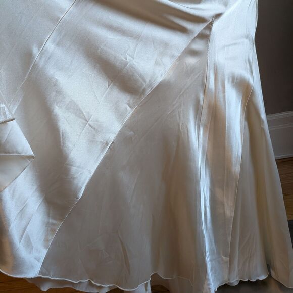 NWT Roberta White Gown Slinky Prom Dress Maxi Formal Bejeweled Size 5/6 - Picture 16 of 16